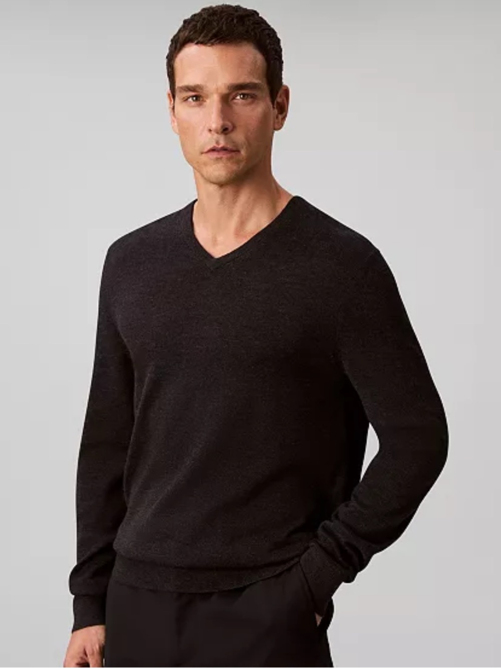 Calvin Klein Extra Fine Merino Wool V-Neck Sweater